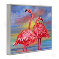 Paul Brent | Rainbow Sunset Flamingos