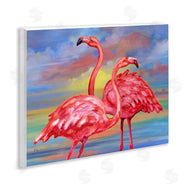 Paul Brent | Rainbow Sunset Flamingos
