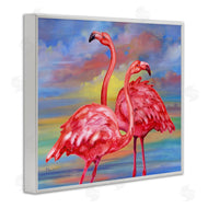Paul Brent | Rainbow Sunset Flamingos
