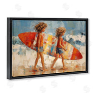 Petal Prints Design | Kids with Surfboard