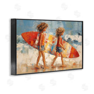 Petal Prints Design | Kids with Surfboard