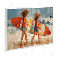 Petal Prints Design | Kids with Surfboard