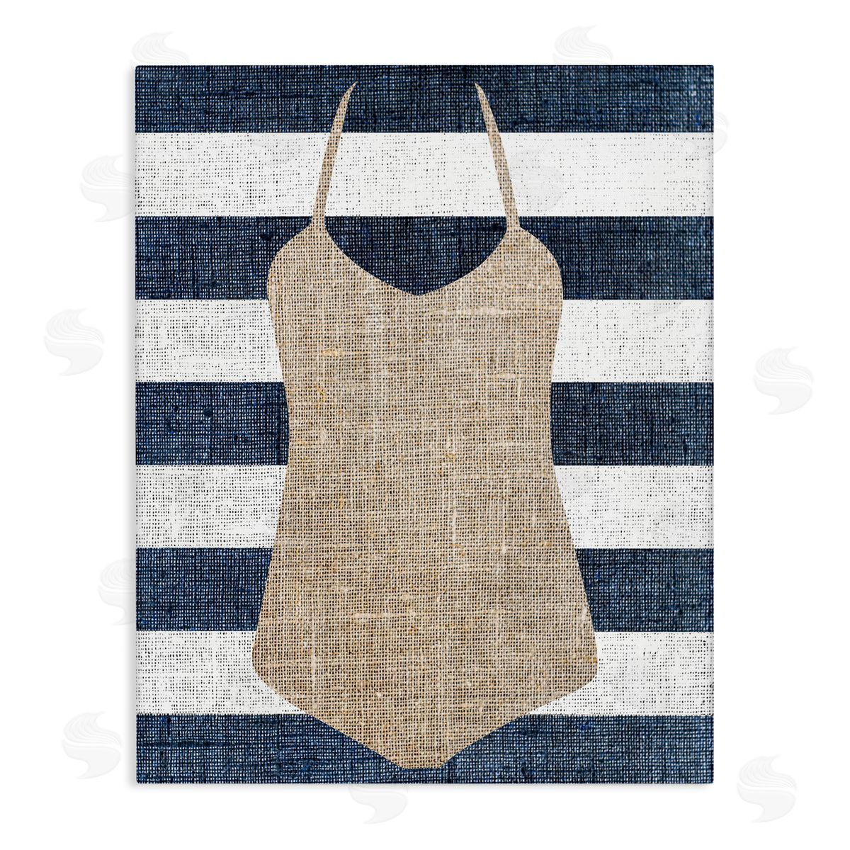 Swimsuit on Stripes Canvas Wall Art, Home Decor by Stupell Studio