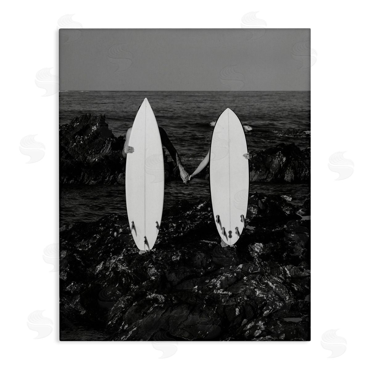 Romantic Surfer Couple Canvas Wall Art, Home Decor by Stupell Studio