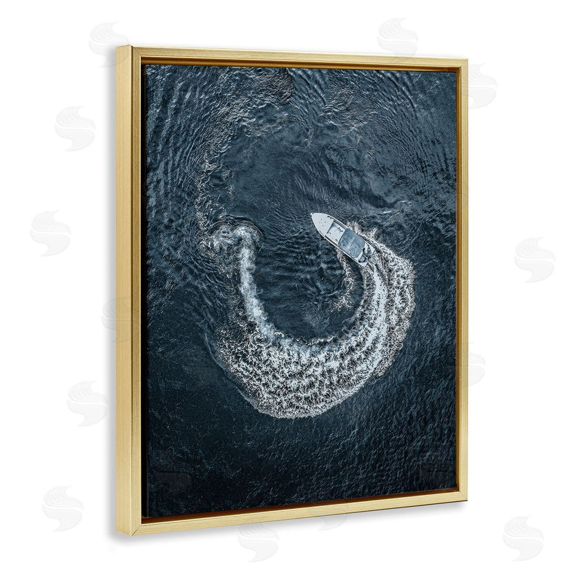Stupell Studio | Boat Circling Water