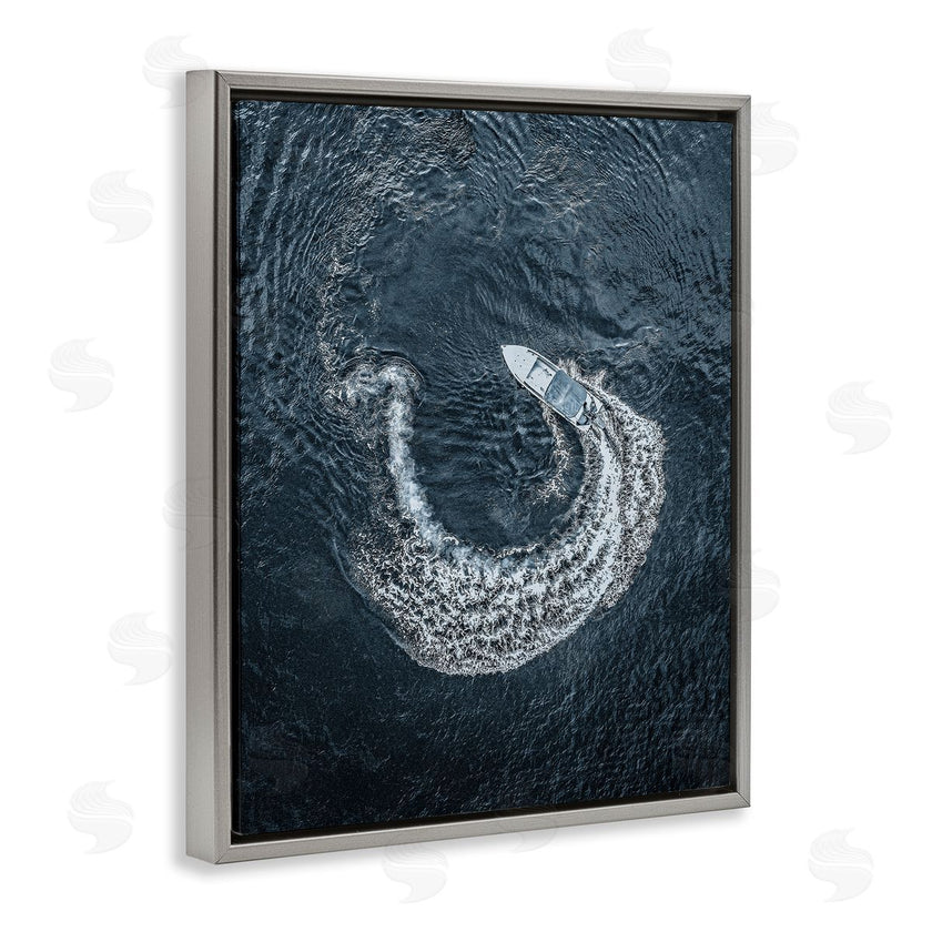 Stupell Studio | Boat Circling Water