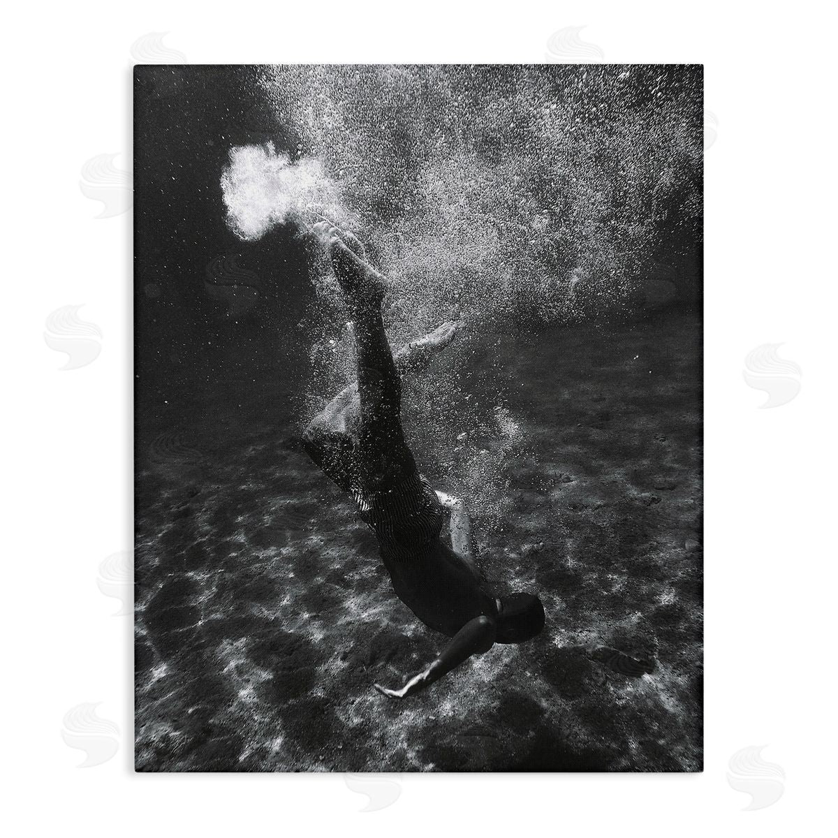 Deep Ocean Diving Canvas Wall Art, Home Decor by Stupell Studio