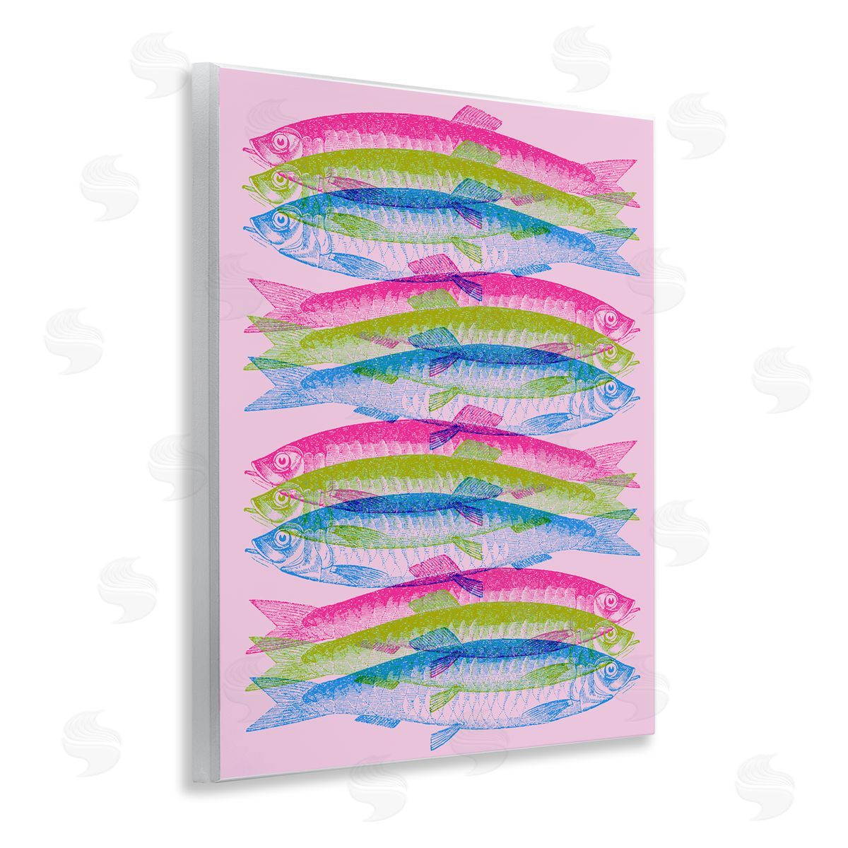 Rainbow Layered Fish Wood Plaque Wall Art, Home Decor by Stupell Studio