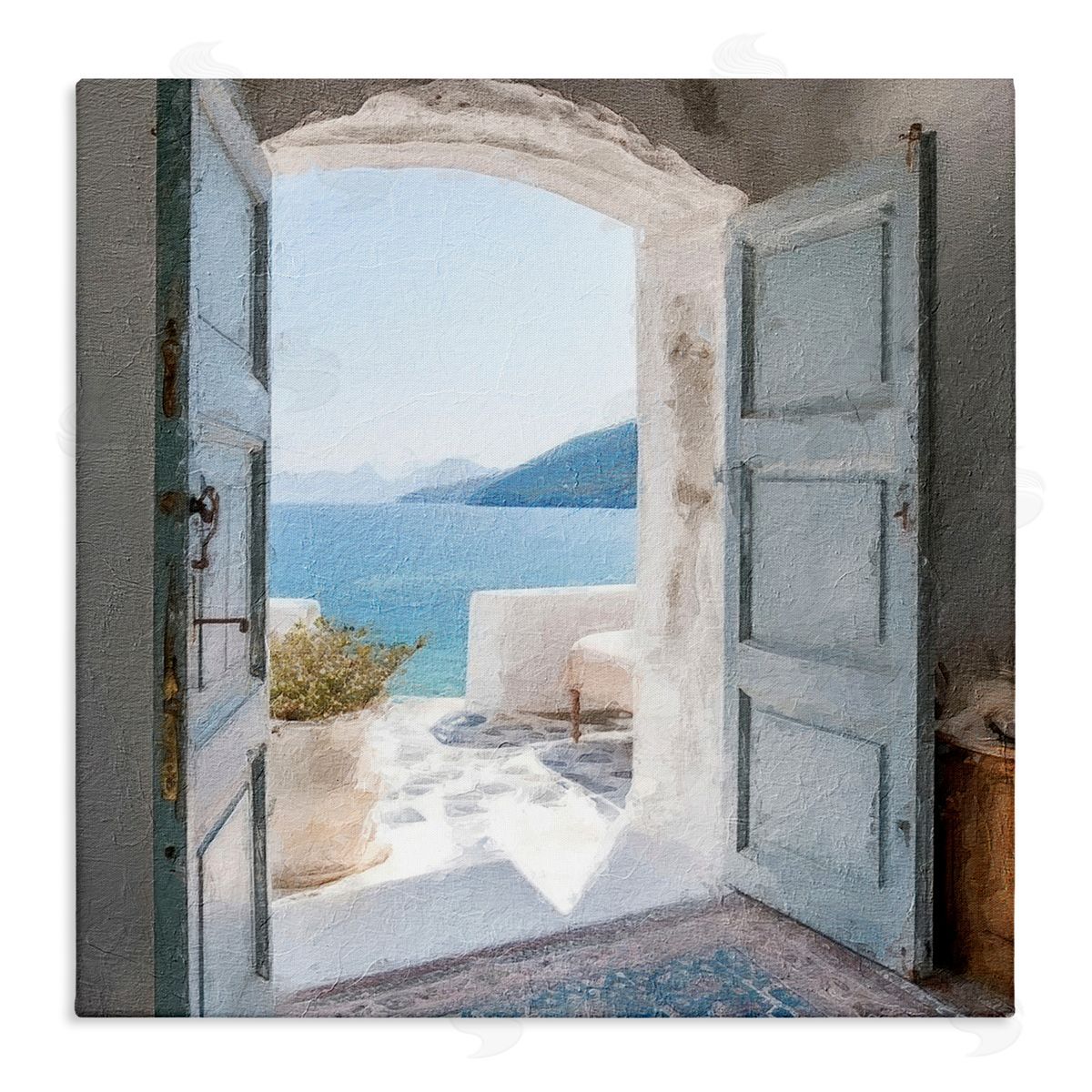 Costal Door to Ocean Canvas Wall Art, Home Decor by RileyB