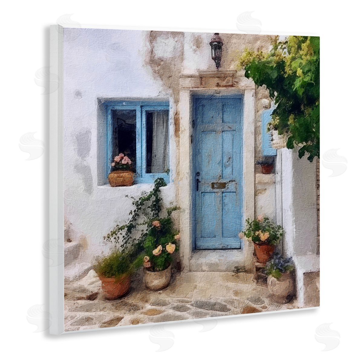 Greek Door Architecture Wood Plaque Wall Art, Home Decor by RileyB