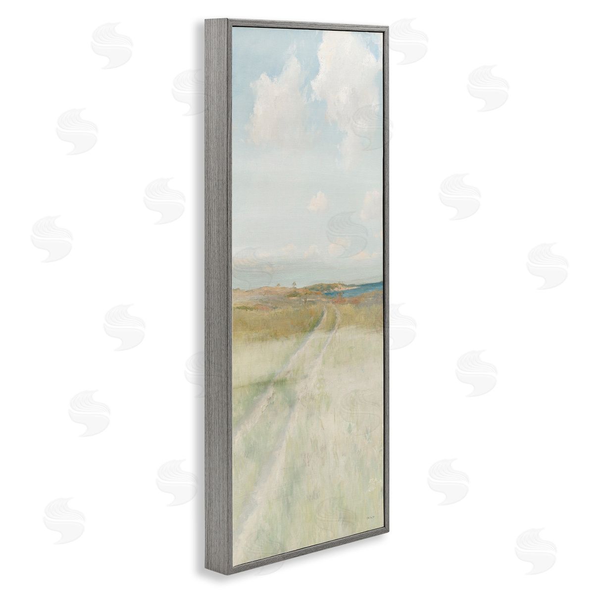 Path To Beach Grey Frame Print Wall Art, Home Decor by Steller Design Studio