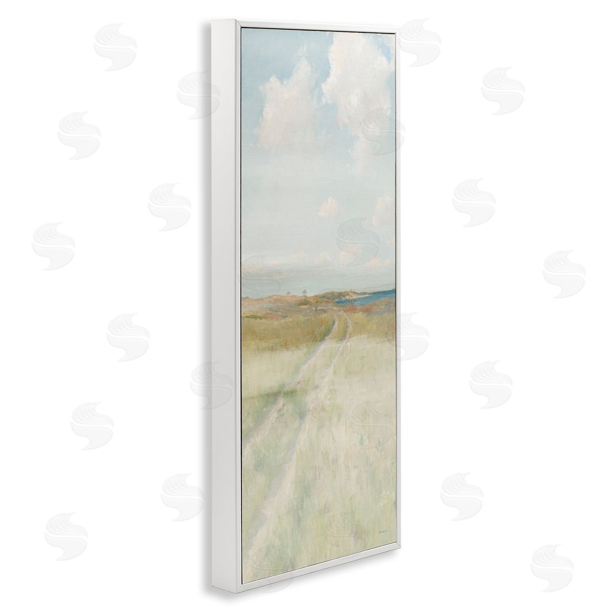 Path To Beach White Frame Print Wall Art, Home Decor by Steller Design Studio