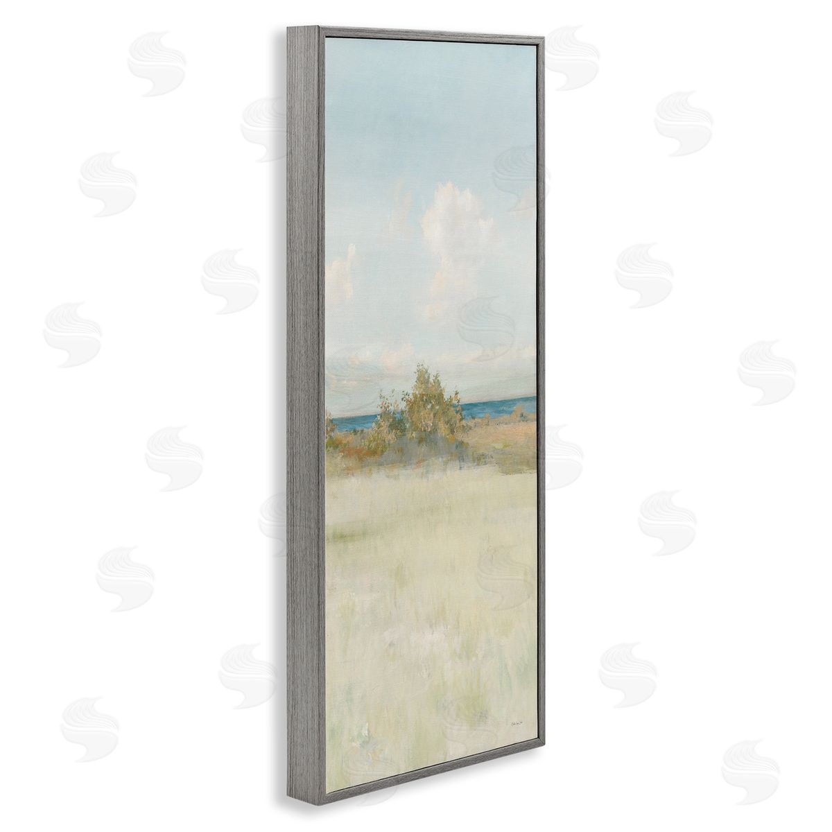 Vegetation on Beach Grey Frame Print Wall Art, Home Decor by Steller Design Studio