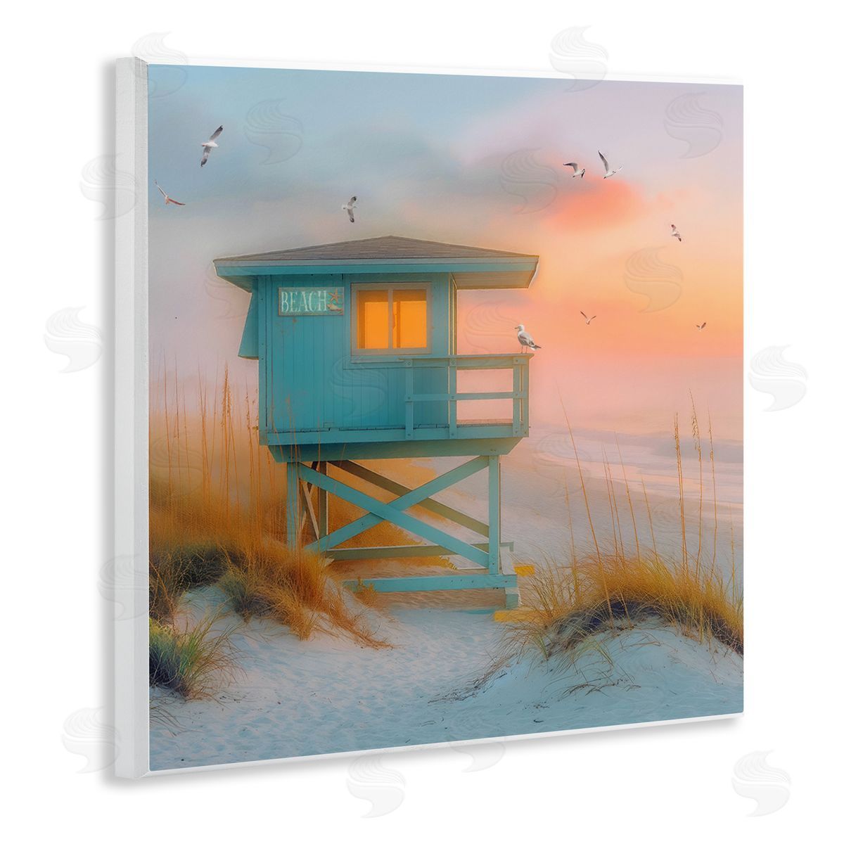Coastal Charm Beach Wood Plaque Wall Art, Home Decor by Steve Hunziker