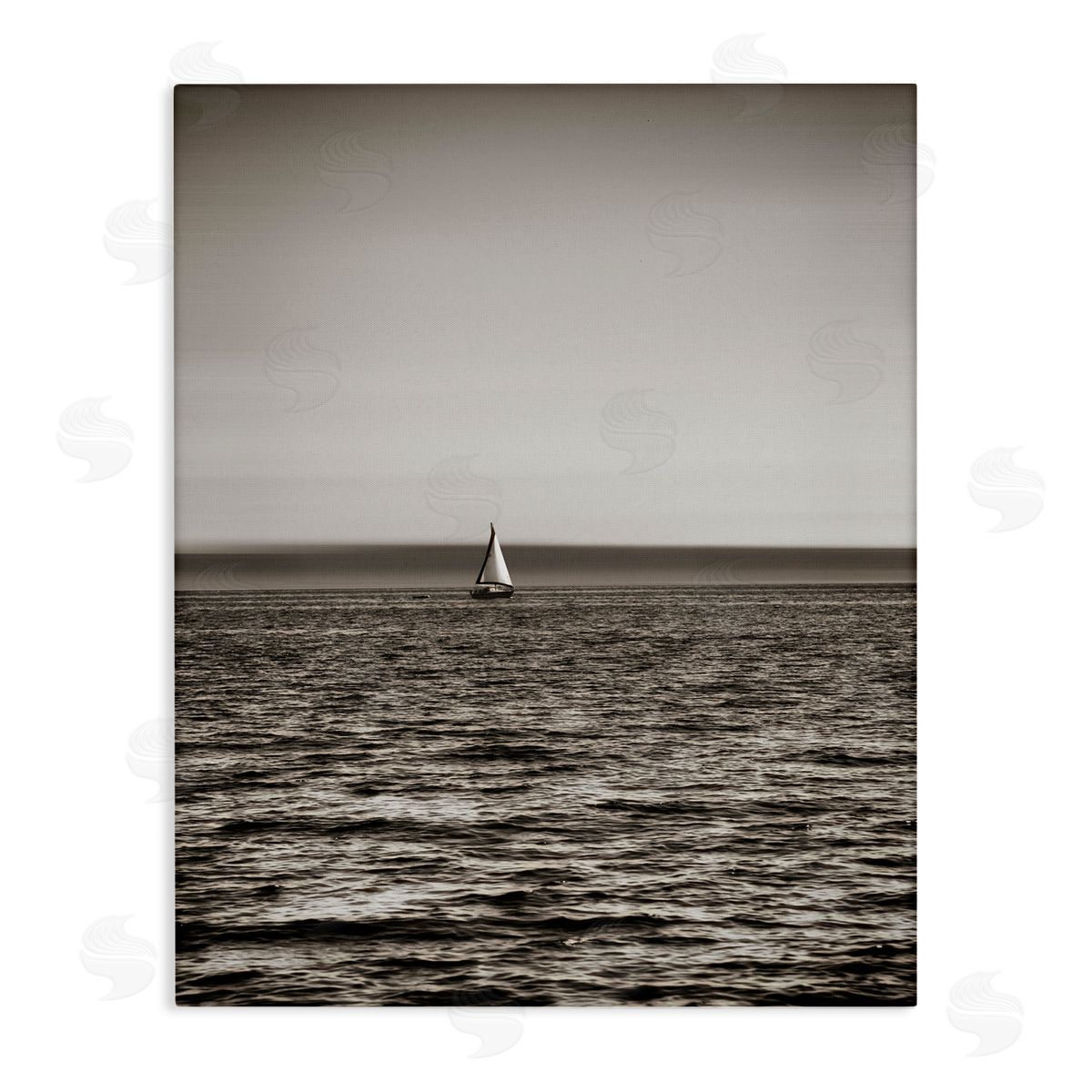 Lone Distant Sailboat Canvas Wall Art, Home Decor by Savanah Plank