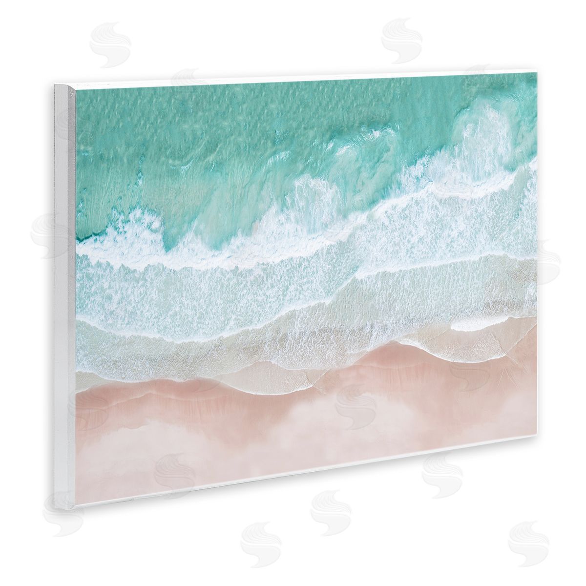 Aerial Sea View Wood Plaque Wall Art, Home Decor by Sisi and Seb