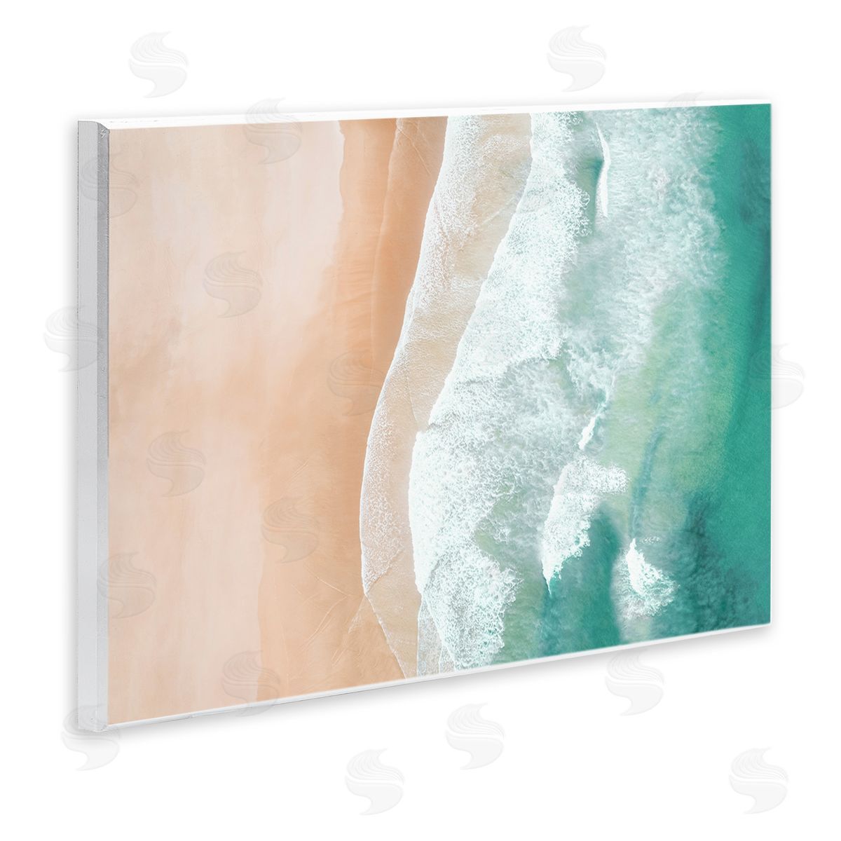Aerial Sea Waves Wood Plaque Wall Art, Home Decor by Sisi and Seb