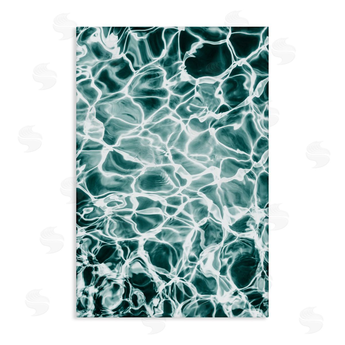 Aqua Ripple Pattern Canvas Wall Art, Home Decor by Sisi and Seb