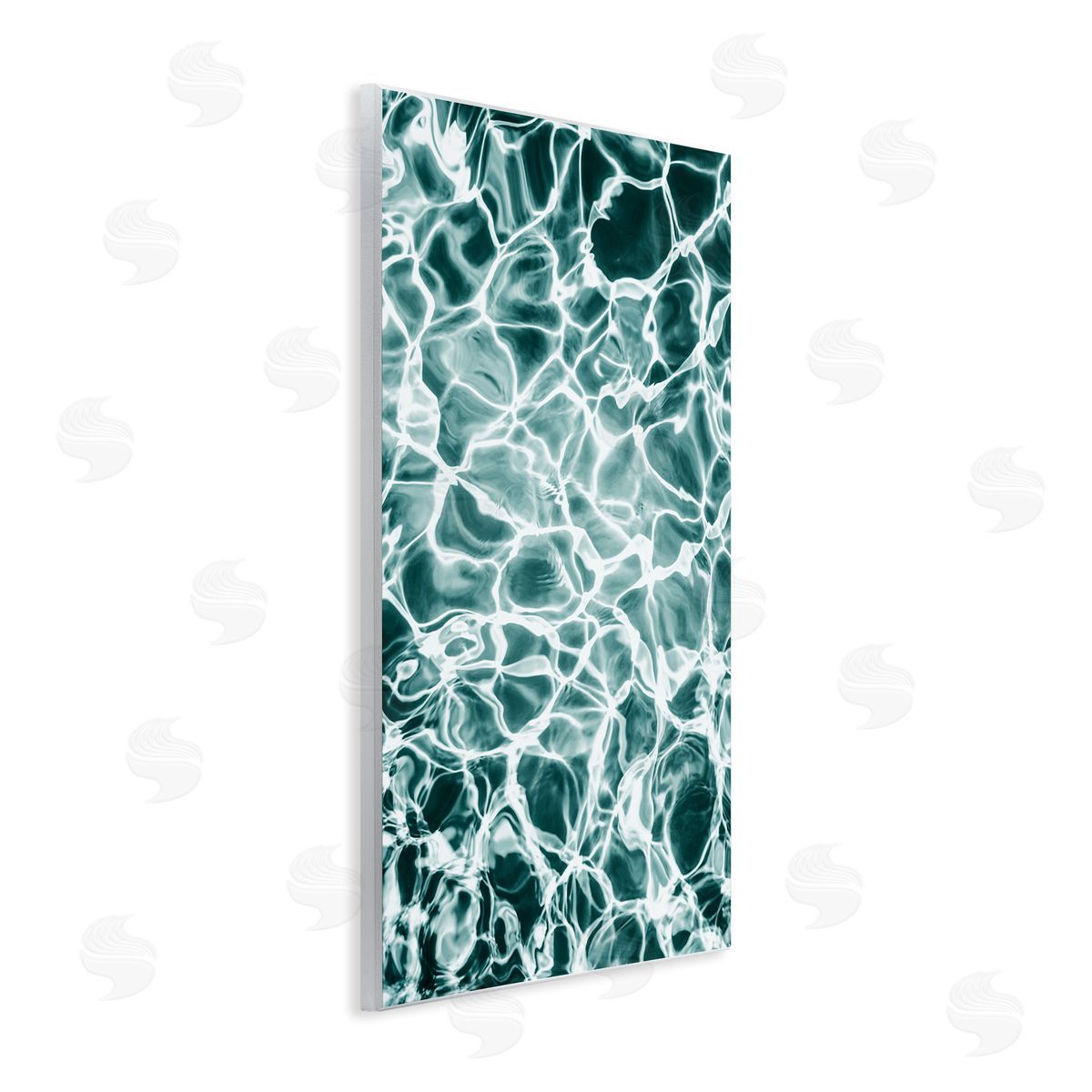 Aqua Ripple Pattern Wood Plaque Wall Art, Home Decor by Sisi and Seb