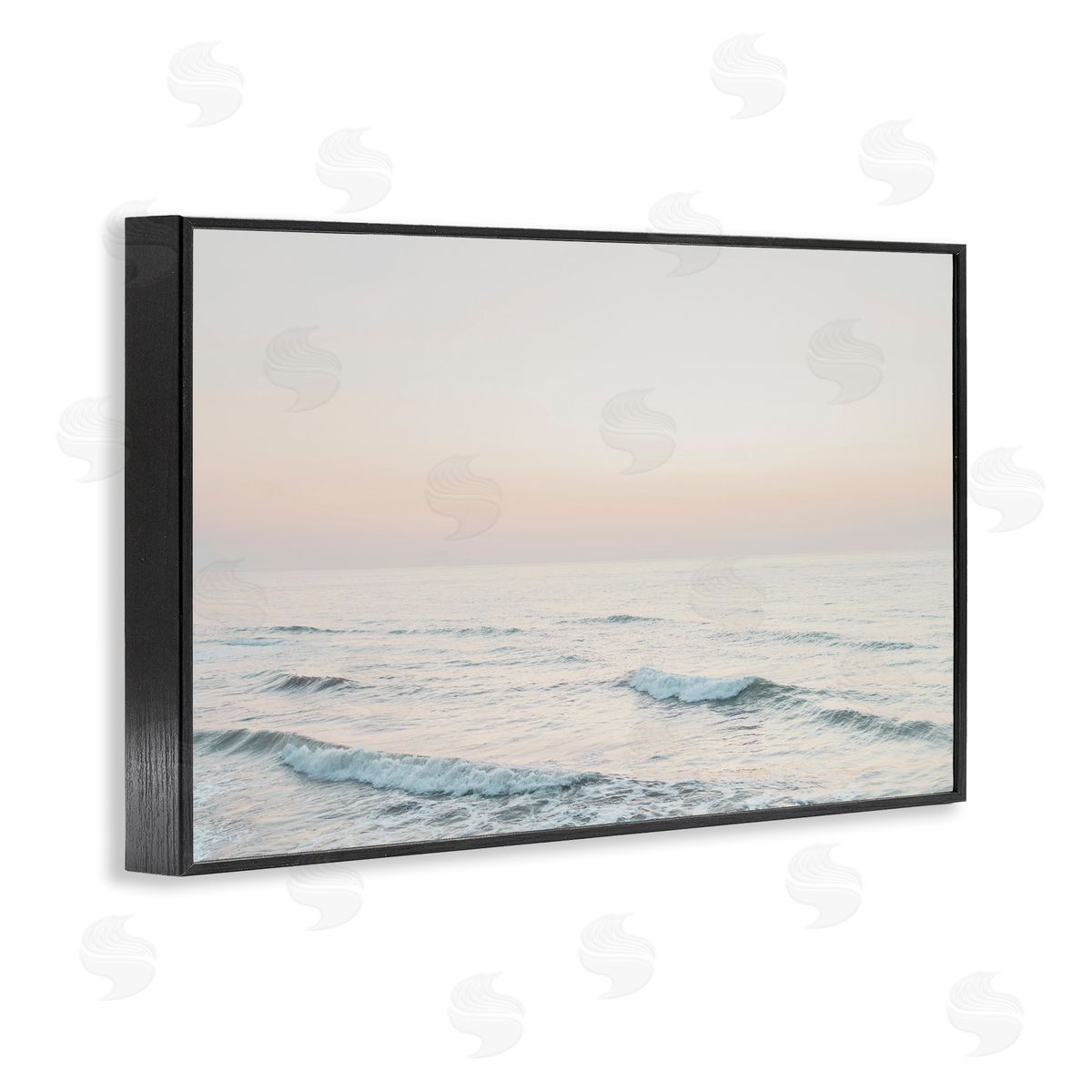 Rolling Waves At Dawn Black Frame Print Wall Art, Home Decor by Sisi and Seb