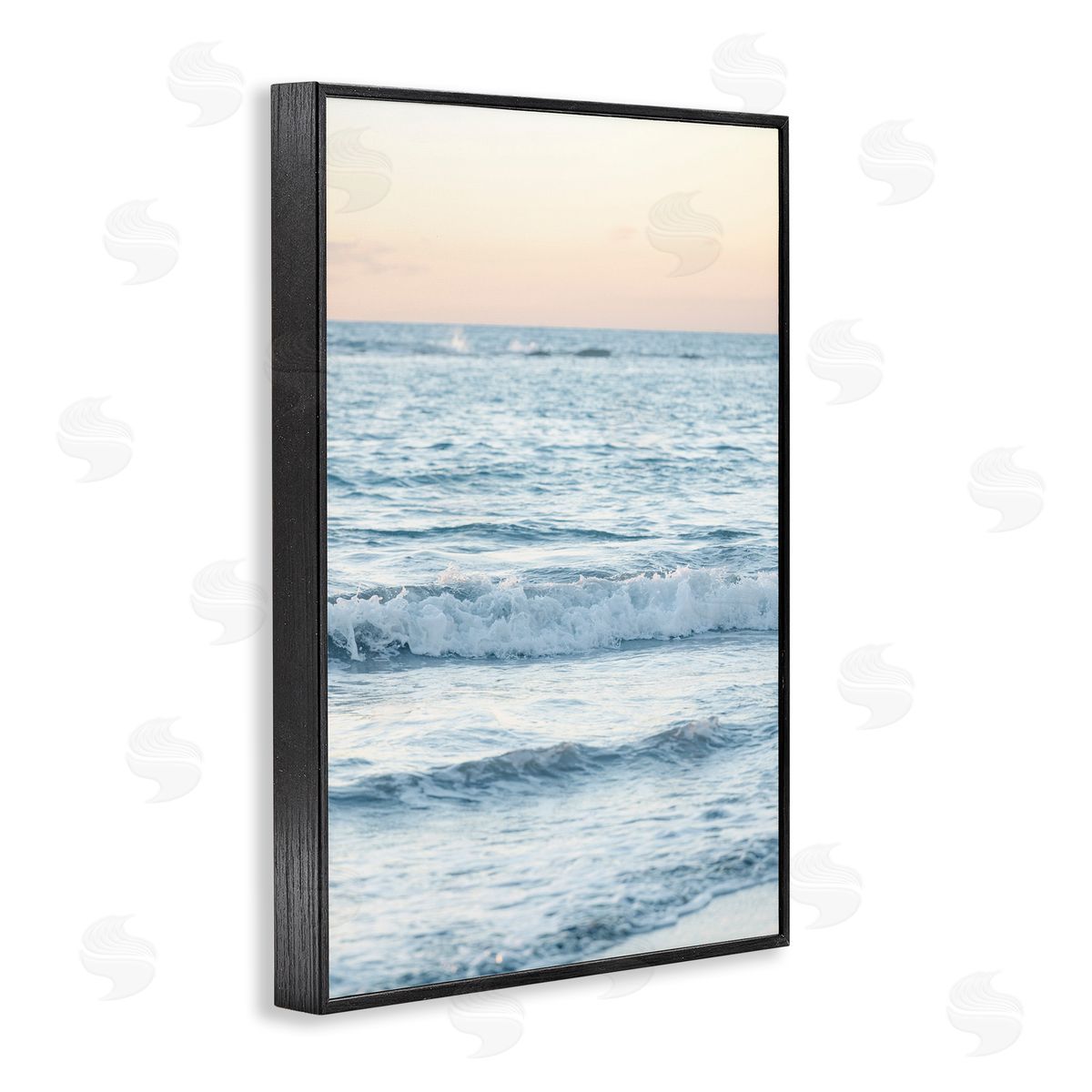 Sunset and Sea View Black Frame Print Wall Art, Home Decor by Sisi and Seb