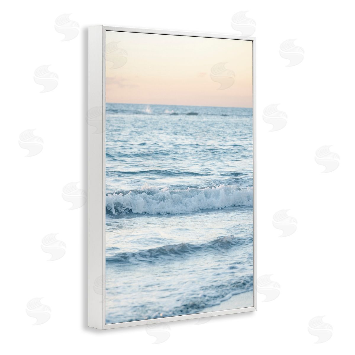 Sunset and Sea View White Frame Print Wall Art, Home Decor by Sisi and Seb