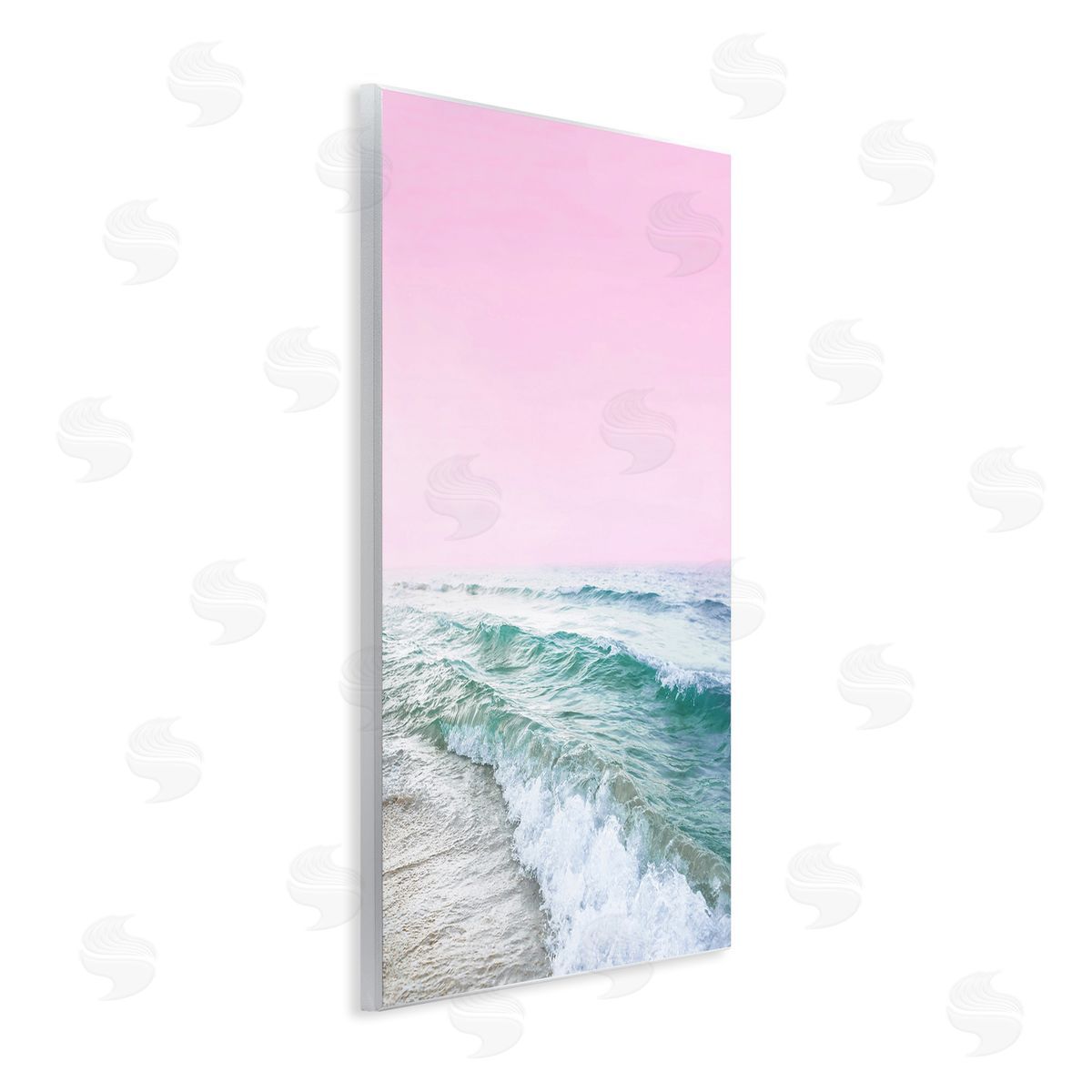 Pink Winter Sea Wood Plaque Wall Art, Home Decor by Sisi and Seb