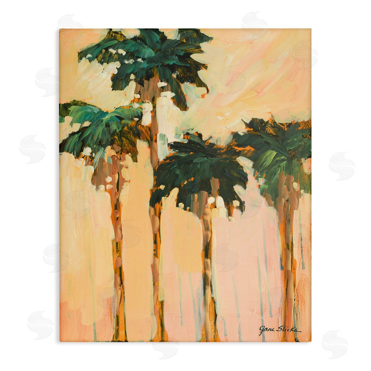 Shady Palms Impression Canvas Wall Art, Home Decor by Jane Slivka