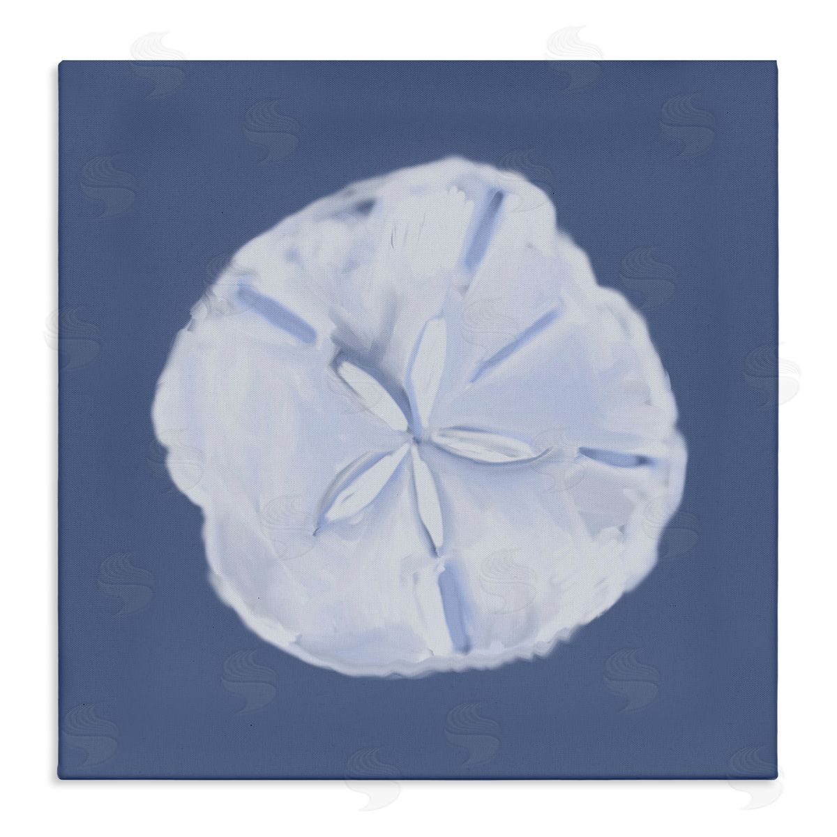 Blue Nova Sand Dollar Canvas Wall Art, Home Decor by Julie Derice