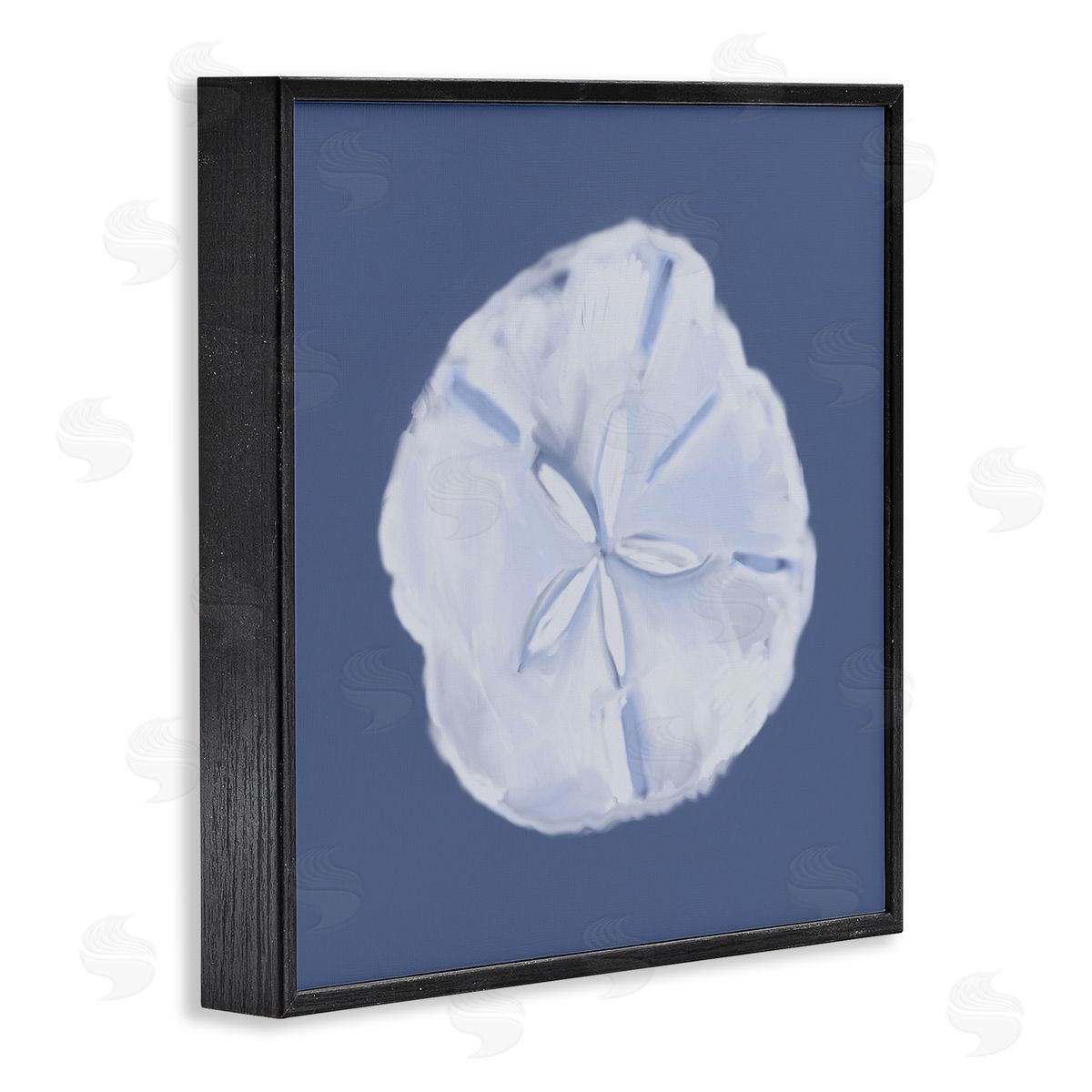 Blue Nova Sand Dollar Black Frame Print Wall Art, Home Decor by Julie Derice