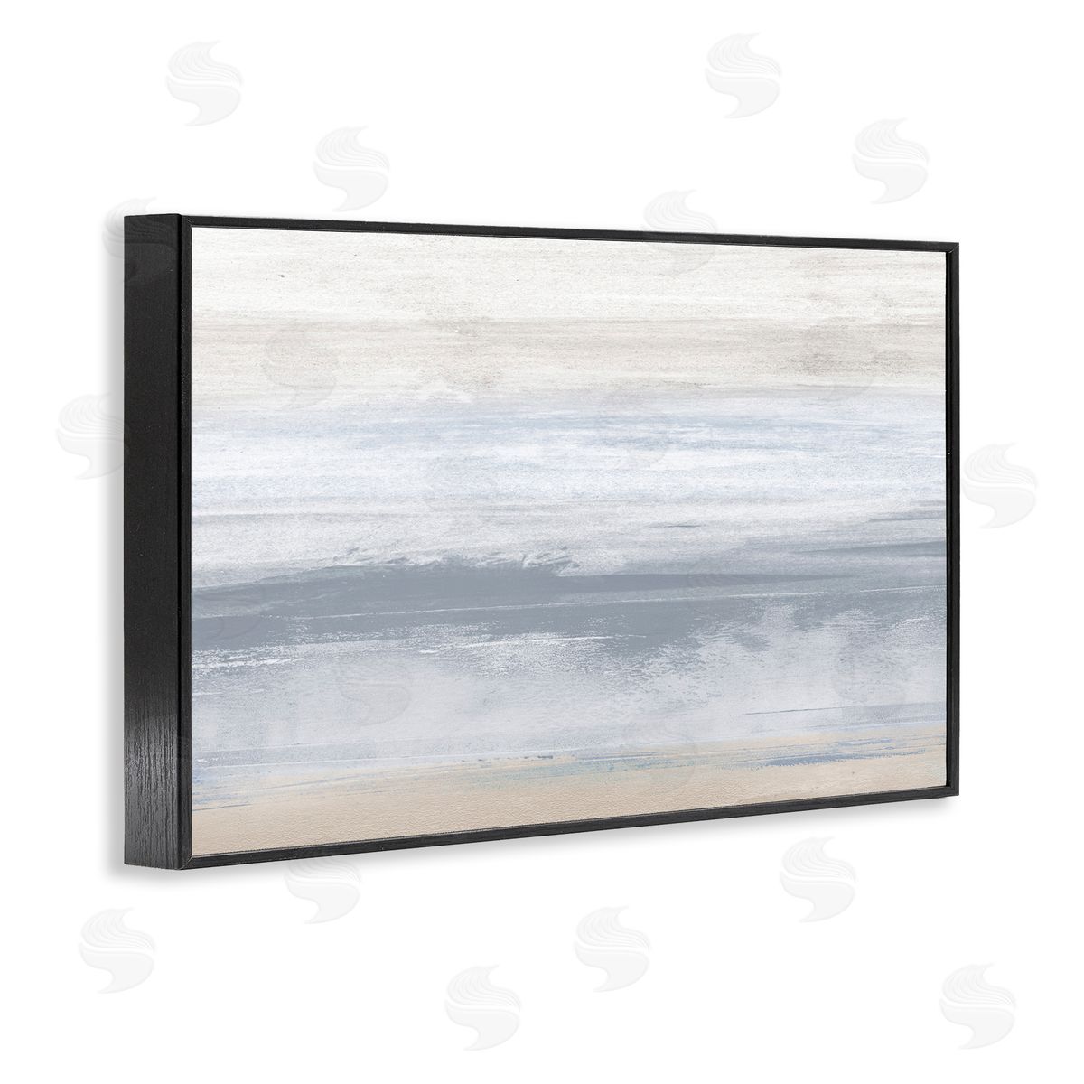 Serene Blue Feeling Black Frame Print Wall Art, Home Decor by Dan Meneely