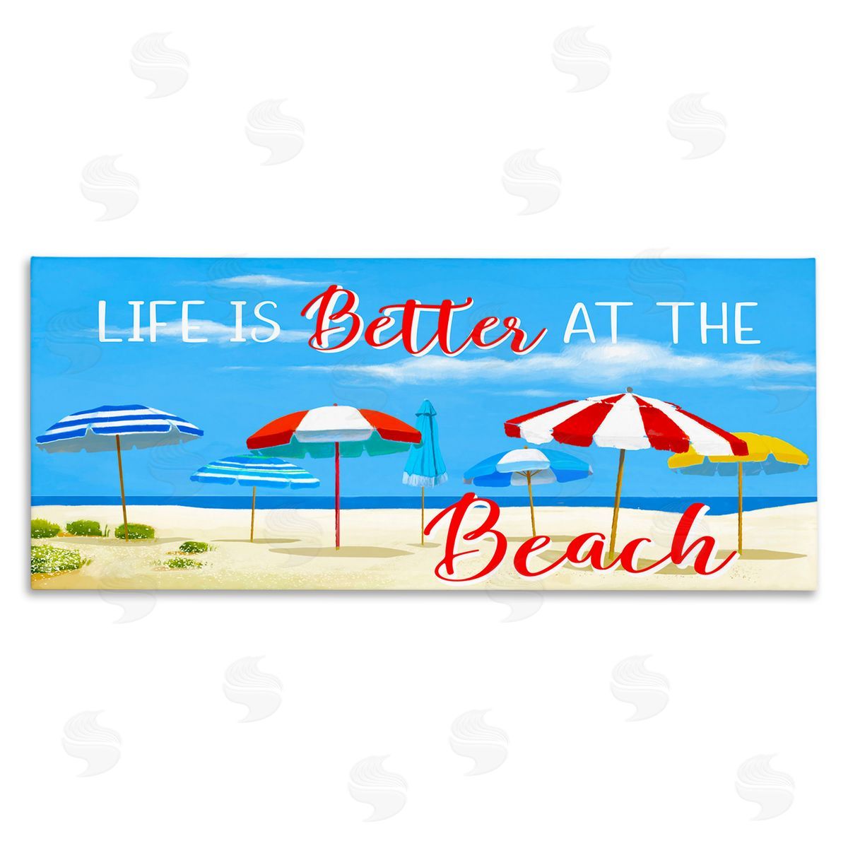 Better At Beach Scene Canvas Wall Art, Home Decor by Lucca Sheppard