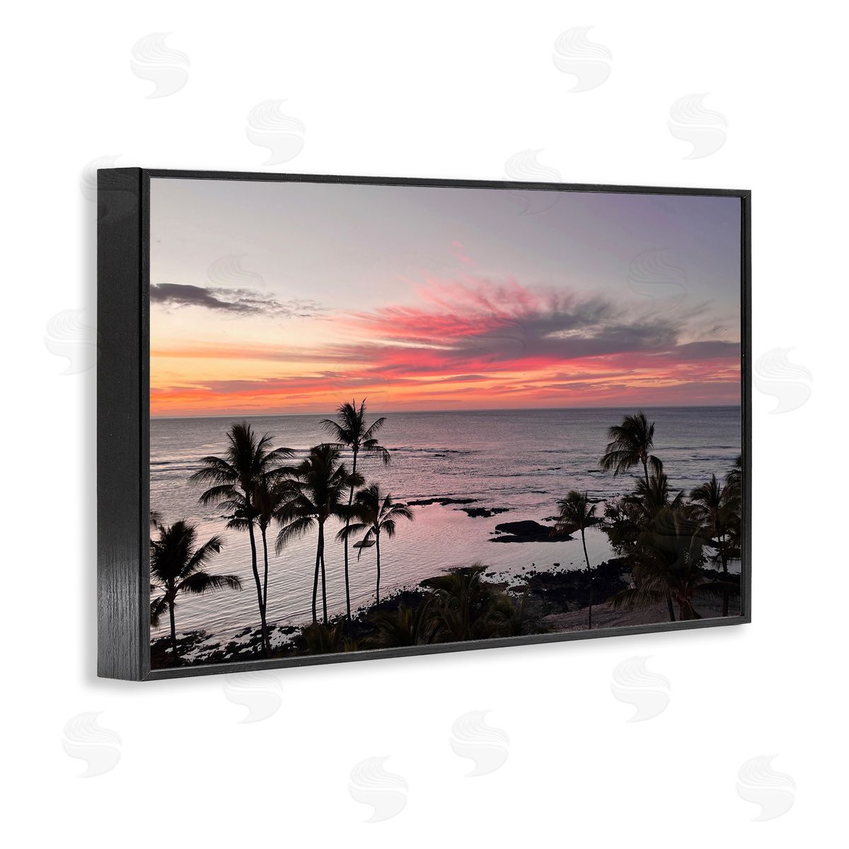 Fierce Sunset View Black Frame Print Wall Art, Home Decor by Kathy Mansfield