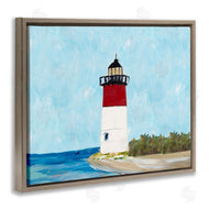 Julie Derice | Coastal Lighthouse on Blue