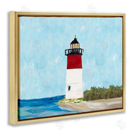 Julie Derice | Coastal Lighthouse on Blue