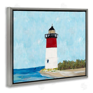 Julie Derice | Coastal Lighthouse on Blue