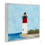 Julie Derice | Coastal Lighthouse on Blue