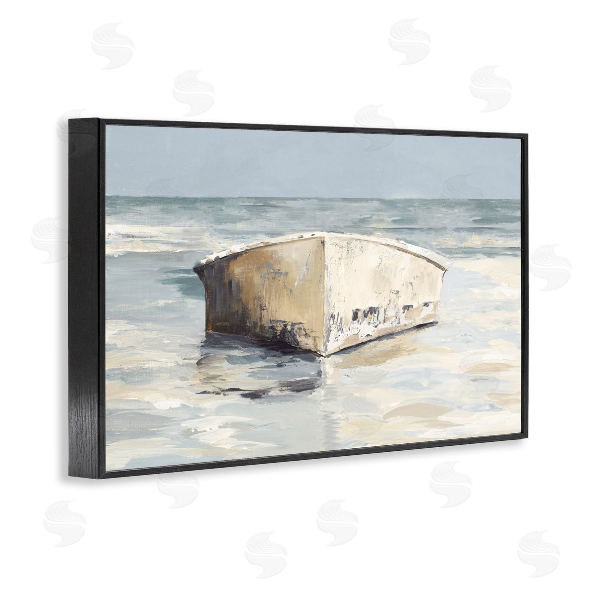 Abandoned Boat Hull Black Frame Print Wall Art, Home Decor by Patricia Pinto