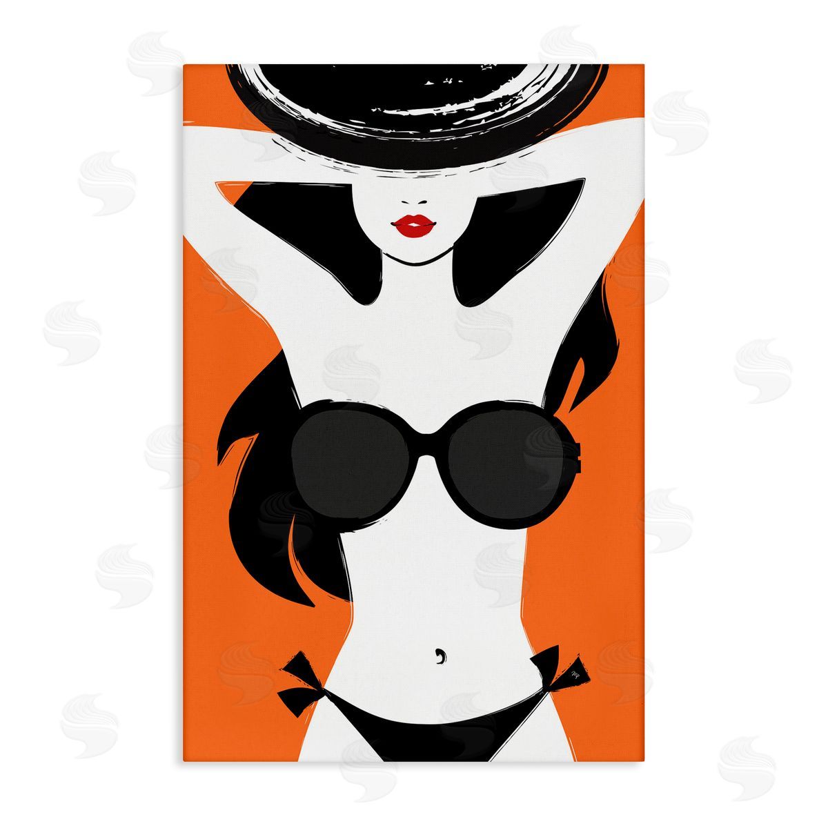 Summer Vibes Girl Canvas Wall Art, Home Decor by Martina Pavlova