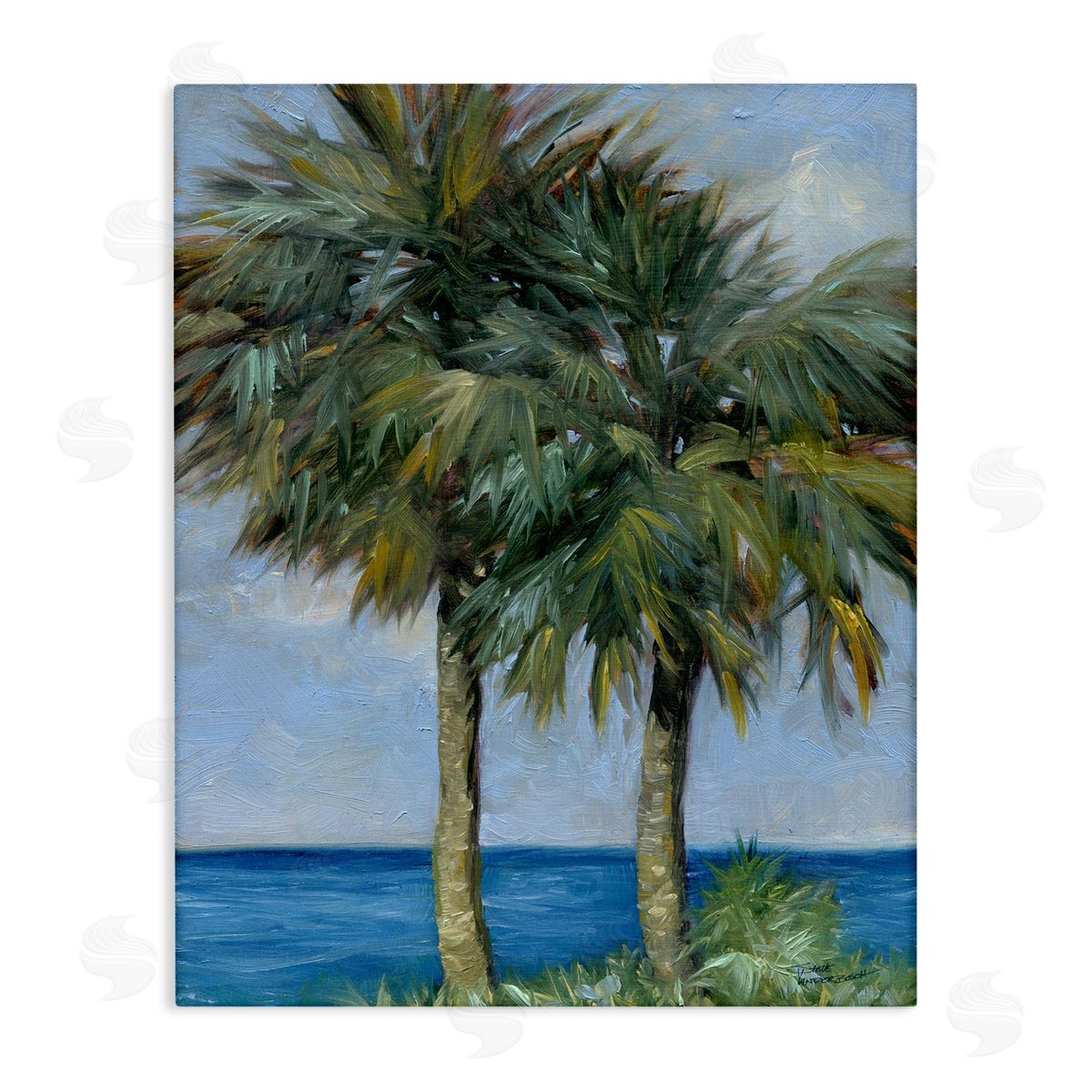 Full Brushed Palms Canvas Wall Art, Home Decor by Steve Vanderbosch