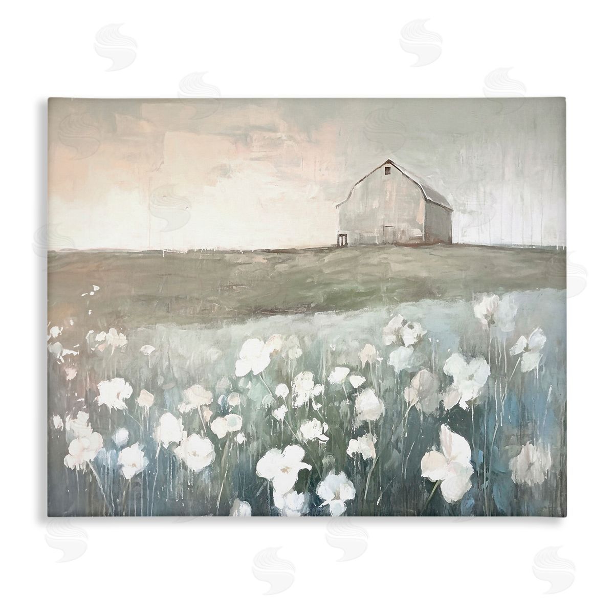 Peaceful Floral Pasture Canvas Wall Art, Home Decor by Ramona Murdock