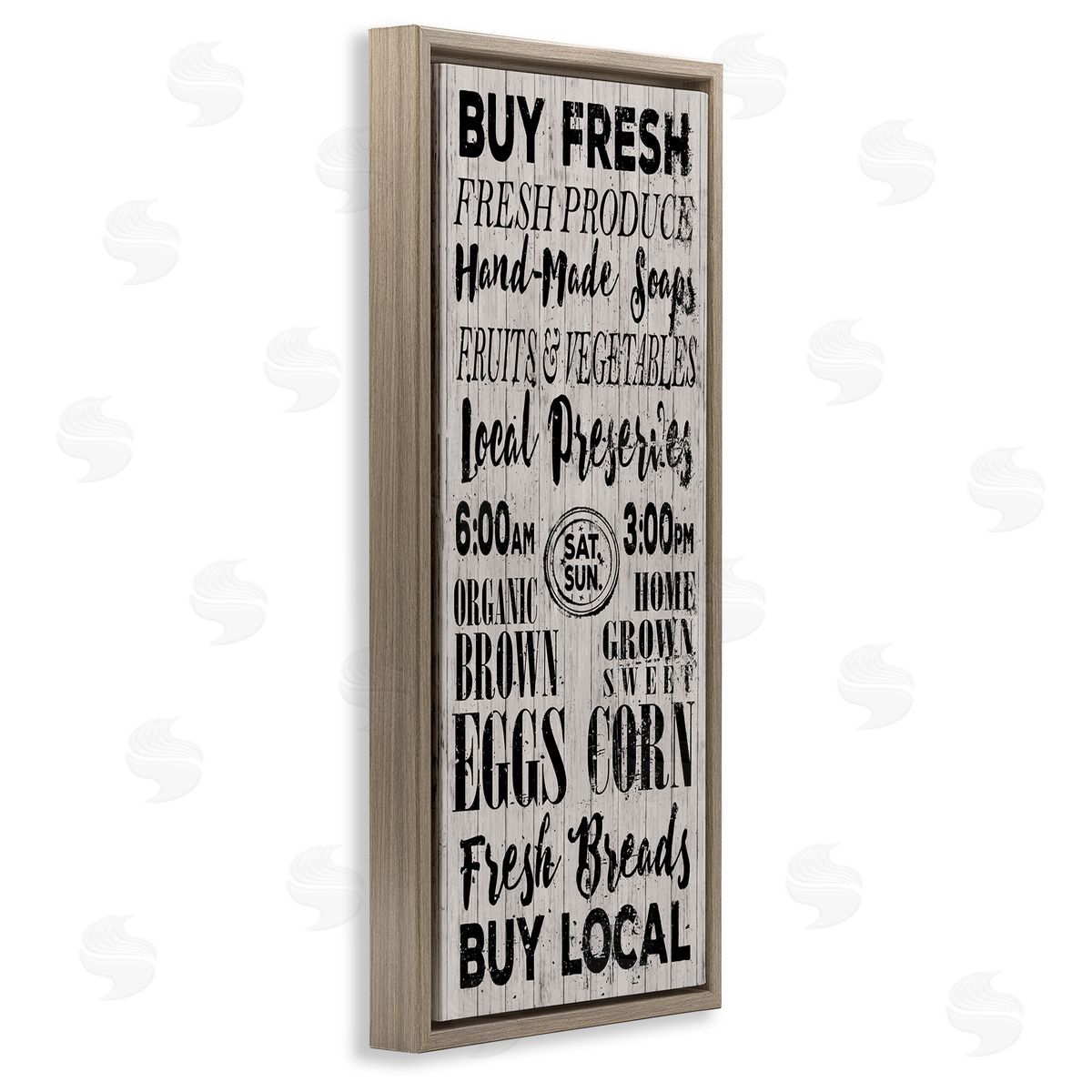 Buy Farm Fresh Brown Floating Frame Canvas Wall Art, Home Decor by Elizabeth Medley