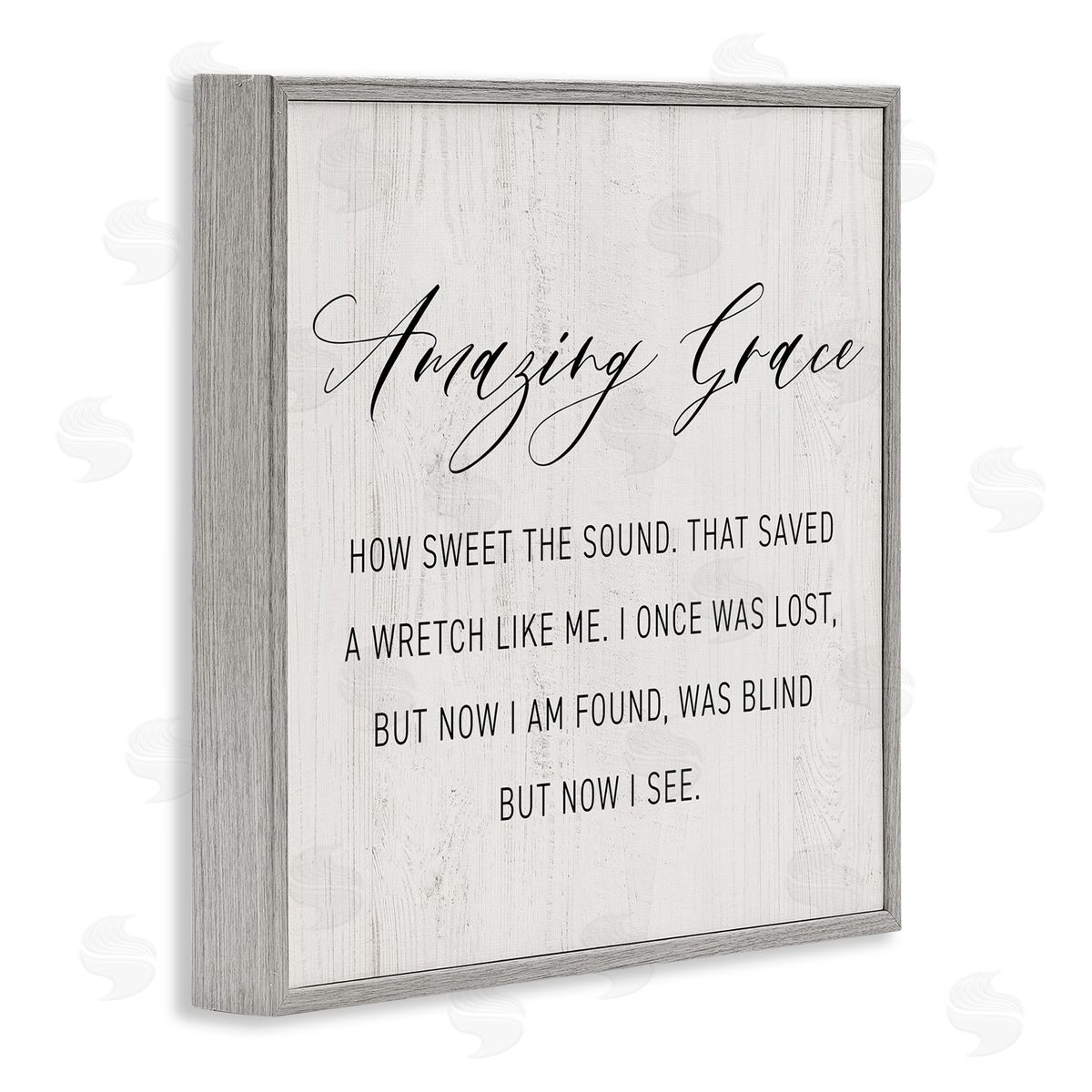 Spiritual Amazing Grace Grey Frame Print Wall Art, Home Decor by CAD Designs