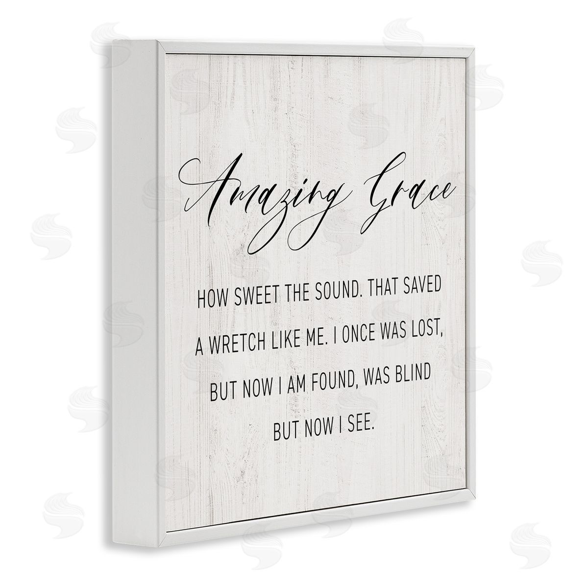 Spiritual Amazing Grace White Frame Print Wall Art, Home Decor by CAD Designs
