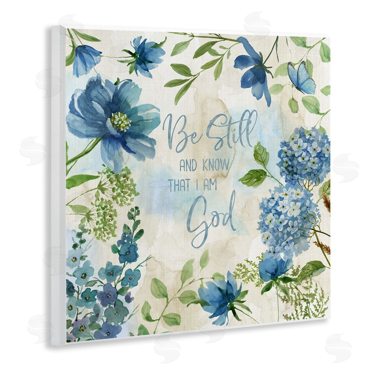 Be Still Floral Phrase Wood Plaque Wall Art, Home Decor by Nan