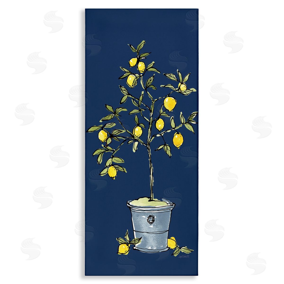 Citron Lemon Plant Canvas Wall Art, Home Decor by Anne Tavoletti