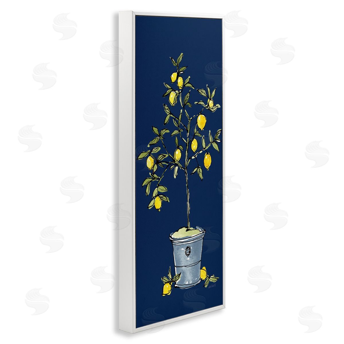 Citron Lemon Plant White Frame Print Wall Art, Home Decor by Anne Tavoletti