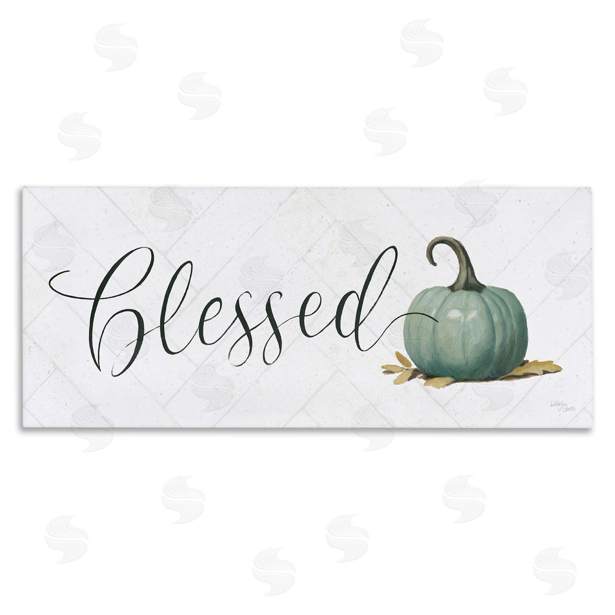 Blessed with Pumpkin Canvas Wall Art, Home Decor by Wellington Studio