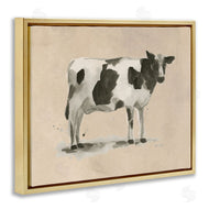 June Erica Vess | Traditional Cow on Beige