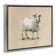 June Erica Vess | Gazing Sheep on Beige